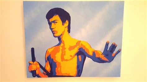 Bruce Lee Stencil Art: with music - YouTube