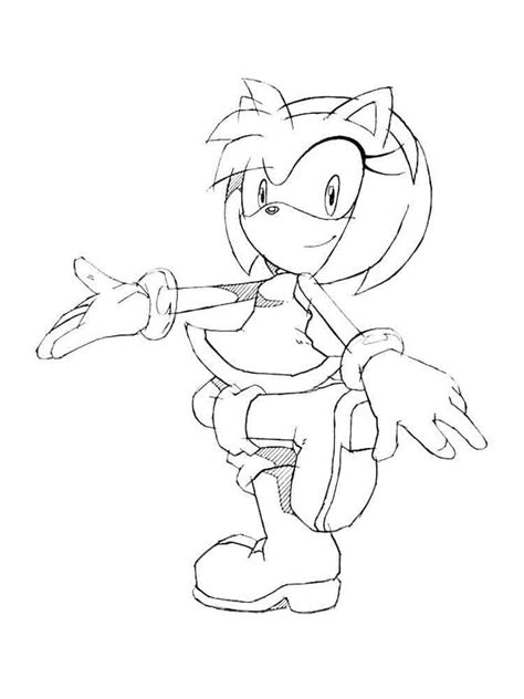 Coloriage Danse Amy Rose Dessin Gratuit Imprimer