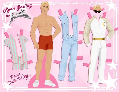 Ryan Gosling Paper Doll Set