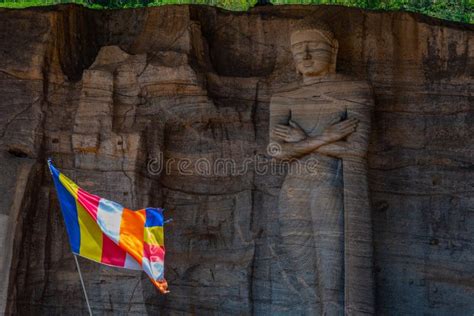 Buddha Statue at Gal Vihara Shrine at Polonnaruwa, Sri Lanka Stock ...