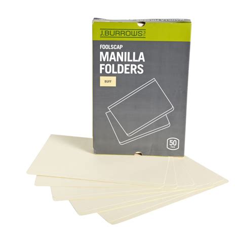 Jburrows Manila Folder Foolscap Buff 50 Pack Officeworks