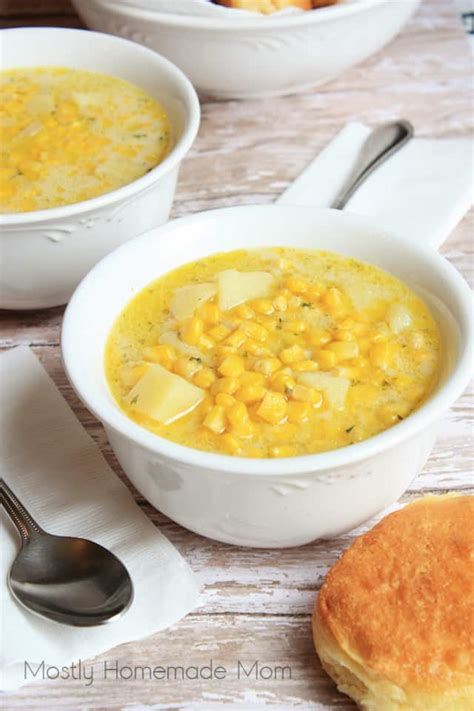 Corn Off the Cob Soup - Mostly Homemade Mom