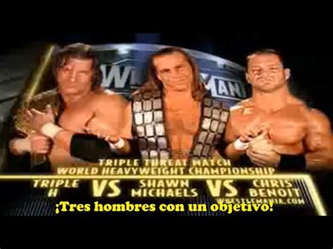 Triple H Vs Shawn Michaels Vs Chris Benoit Promo De WrestleMania 20