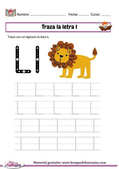 Trazar Letra L Juegos Infantiles