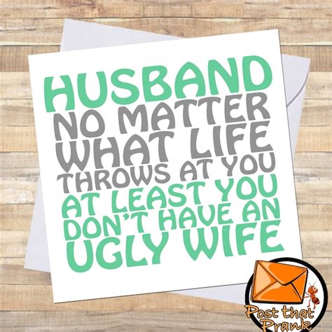 Funny Husband Birthday Cards Etsy Uk