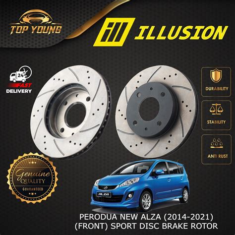 ILLUSION PERODUA ALZA 2014 2021 FRONT FW DEPAN DISC ROTOR SPORT