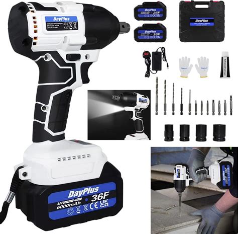 Autofu Battery Portable Cordless Impact Wrench Inch Chuck