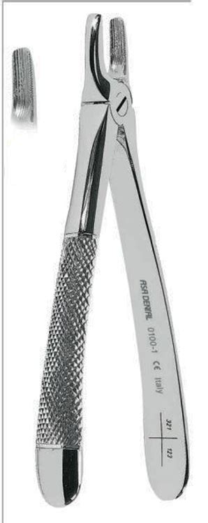 Forceps dental ASA Nº 1 Incisivo central superior DJL Dental