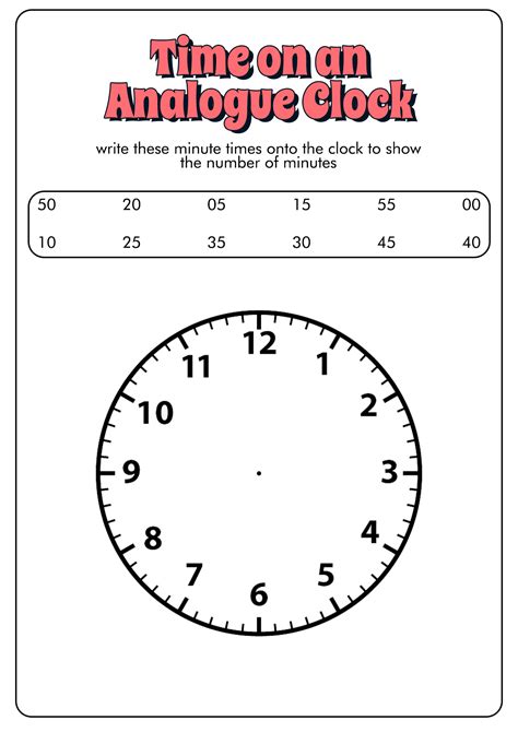 Analog Clock Worksheets