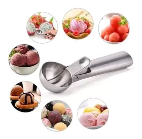 Colher Pegador De Sorvete Inox Bola Ejetor Profissional MercadoLivre