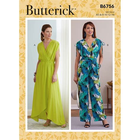 Misses Dress Jumpsuit And Sash Butterick Sewing Pattern Sew