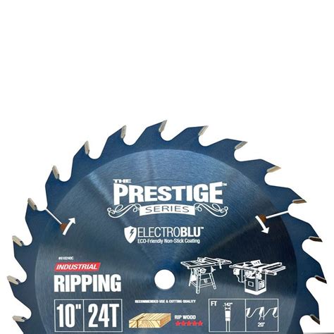 Amana 10 Prestige Electro Blu Flat Tooth Grind Ripping Blade