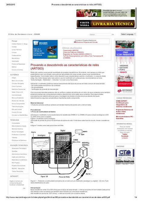 Pdf Provando E Descobrindo As Caracter Sticas De Rel S Art