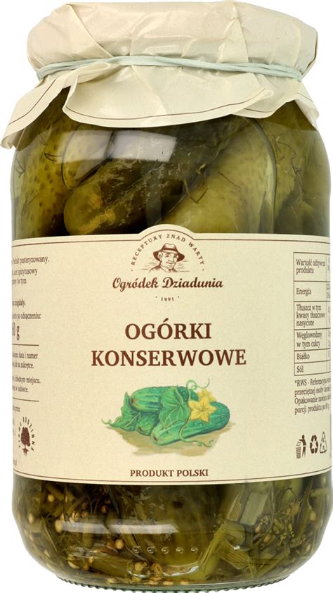 OGRÓDEK DZIADUNIA ogórki konserwowe 870 ml Drogeria Rossmann pl