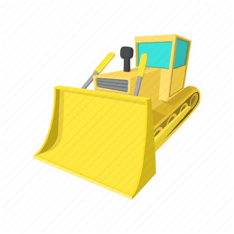 Bulldozer Cartoon Equipment Heavy Machinery Transportation