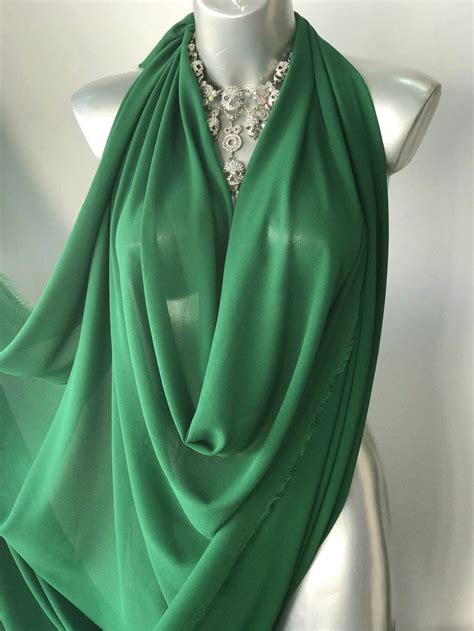 Green Chiffon Fabric