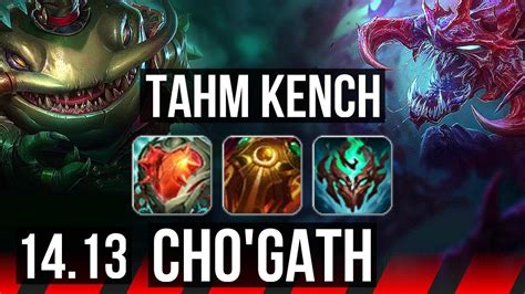 TAHM KENCH Vs CHO GATH TOP Rank 4 Tahm 8 Solo Kills Legendary 9