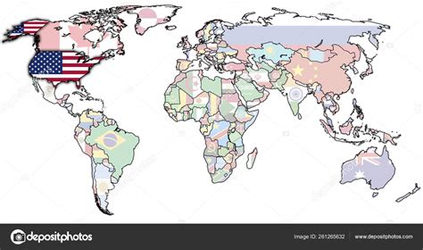 แผนท การเม องเก าของโลกท ธงของสหร ฐอเมร ภาพประกอบสตอกโดย YAYImages