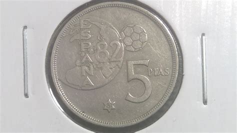 1980 81 Spain 5 Pesetas Coin 1982 FIFA World Cup Values Info