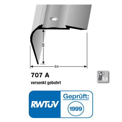 Küberit Alu Winkelprofil Typ 707 A 250 Cm Poliert F3 Poliert F3