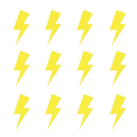 Yellow Lightning Bolt Wall Stickers Shape Wall Stickers