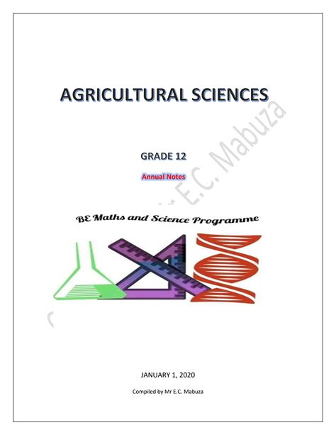 SOLUTION Agricultural Sciences Year Notes Studypool