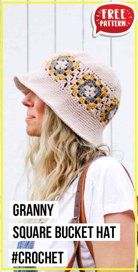 Crochet Granny Square Bucket Hat Free Pattern Artofit