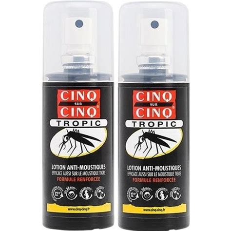 Cinq sur Cinq Tropic Lotion Anti Moustiques Renforcée Lot de 2 x 75ml