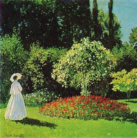 Claude Monet Signora In Giardino A Sainte Adresse Olio Su Tela