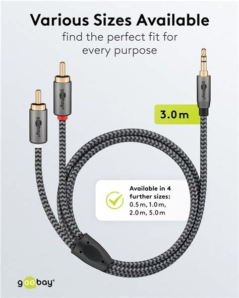 Goobay Lydadapterkabel Aux Mm Jack Til Stereo Rca Plugg M