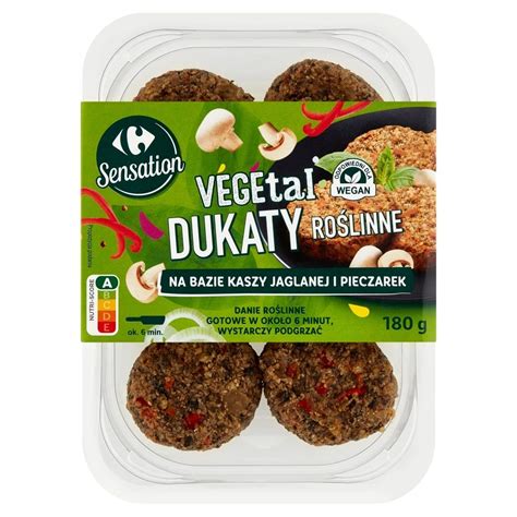 Carrefour Sensation Vegetal Dukaty roślinne na bazie kaszy jaglanej i