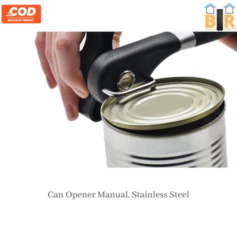 Jual Pembuka Kaleng Stainlees Side Cut Safety Can Opener Warna Hitam