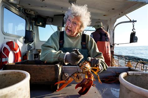 Maines 103 Year Old Lobster Lady Ginny Olivers 95th Year At Sea