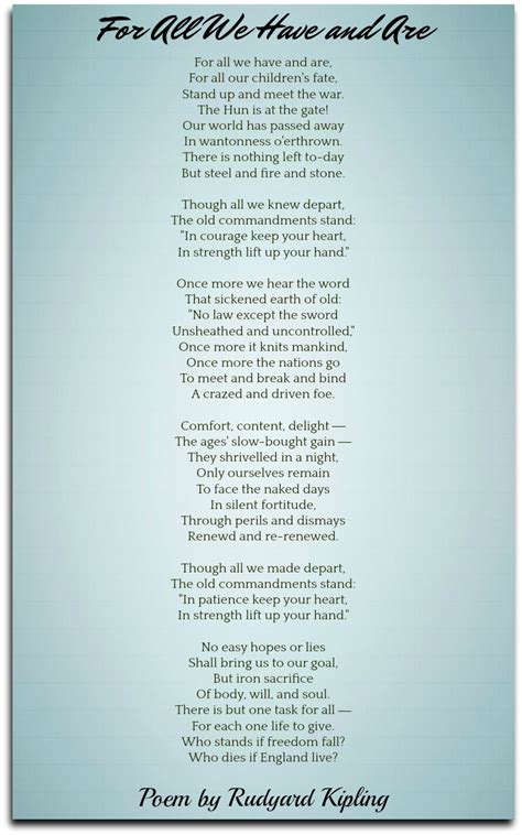 Rudyard Kipling Poems | Classic Famous Poetry