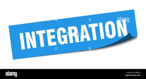 integration sticker. integration square sign. integration. peeler Stock ...