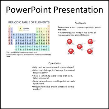 Atoms Powerpoint Presentation Science Distance Learning By Forbidden