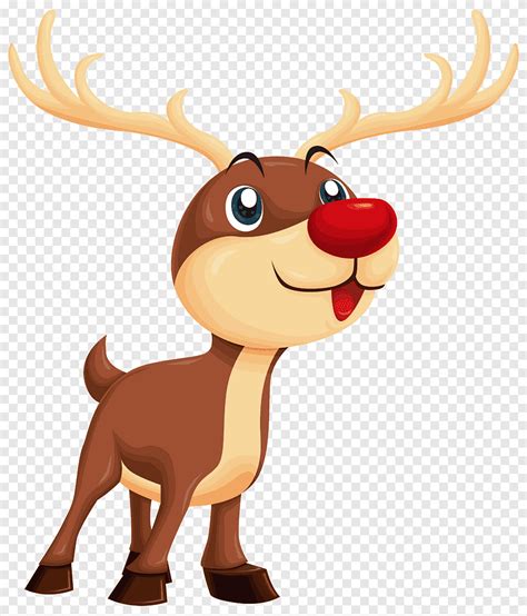 Rudolph Reindeer Santa Claus Reindeer Antler Mammal Png PNGEgg