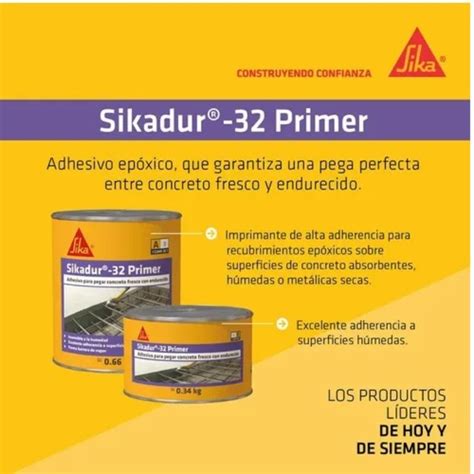 Sikadur 32 Primer Puente Adherencia Epoxi Concreto 3 Kg Sika