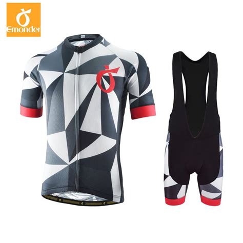 Emonder Men Cycling Sets Pro Team Jersey Bib Shorts High Quality Pro