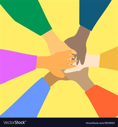 Hands together symbol Royalty Free Vector Image