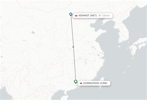 Direct Non Stop Flights From Guangzhou To Hohhot Schedules