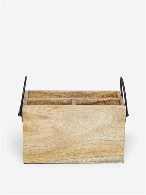 Buy Westside Home Brown Wooden Table Caddy Online At Best Price At Tatacliq