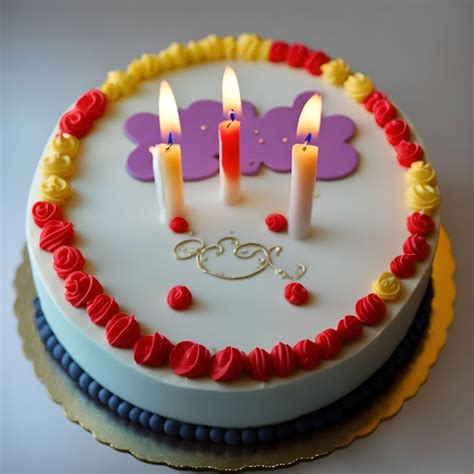 Un pastel de cumpleaños con velas y la palabra primavera en la parte