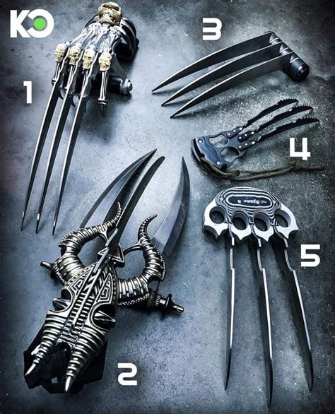 There Are Many Different Types Of Knives On The Table With Numbers In