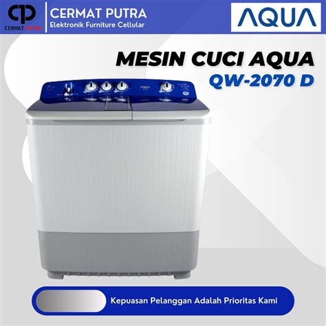 Jual MESIN CUCI AQUA 2 TABUNG 20 KG QW 2070D QW 2070 AIR DRY GARANSI