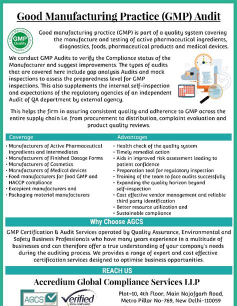 Gmp Compliance Audit Service In New Delhi