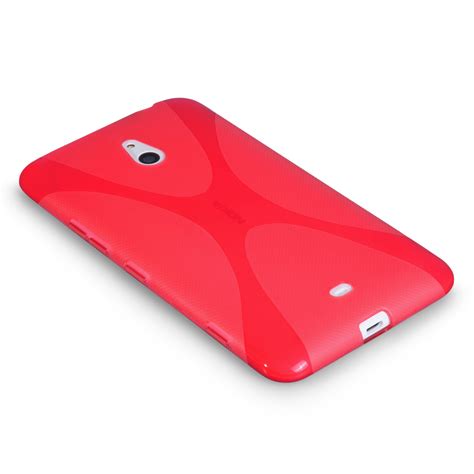 Yousave Accessories Nokia Lumia Silicone Gel X Line Case Red