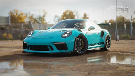 Stunning Blue Porsche 911 GT3 RS Forza Horizon 4 Logitech G29