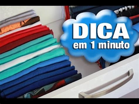 Dica Em Minuto Como Dobrar Camisetas Para Arm Rio E Gaveta Renata