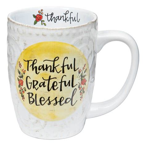 Thankful Grateful Blessed Colorful Mug Grateful Thankful Blessed